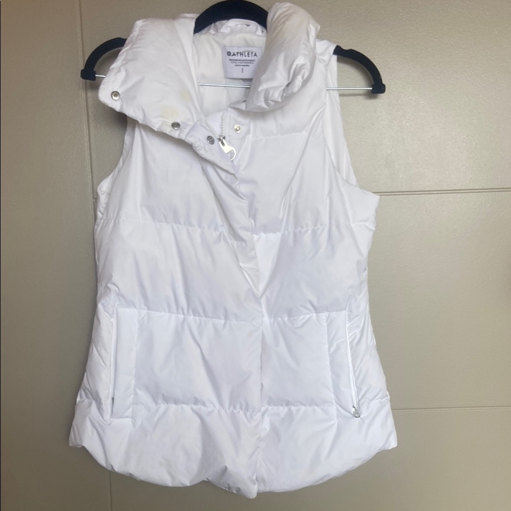 Athleta Snowy White Quilted Vest